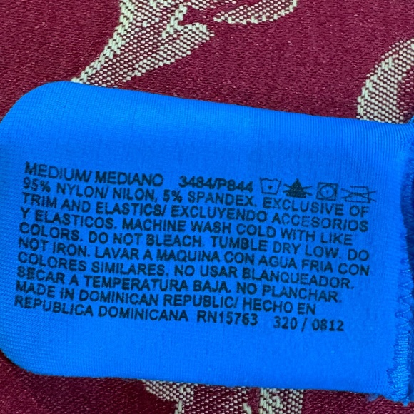 Share  Medium Blue Elastic Bra 95%Nylon/5% Spandex - Picture 6 of 7